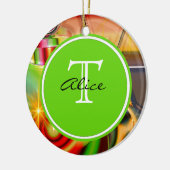 kerstmonogram keramisch ornament (Links)