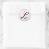 kerstmonogram L Ronde Sticker (Tas)