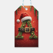 Kerstmonogram Letter A Voor Kerstcadeaus Cadeaulabel (Achterkant)