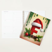 Kerstmonogram letter F met Kerstaccent 🎅 Planner (Display)