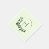 Kerstmonogram Modern Wreater Dinner party Servet (Hoek)