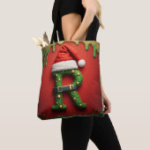 Kerstmonogram R met Sinterklaashoed – Kerstcadeau Tote Bag (Dichtbij)