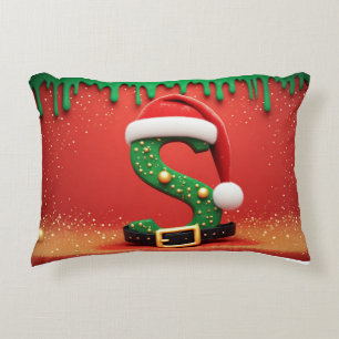 Kerstmonogram S-hangend decoratie Kerstcadeau Accent Kussen