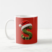 Kerstmonogram S met Sinterklaashoed Kerstcadeau Koffiemok (Links)