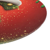 Kerstmonogram S met Sinterklaashoed Kerstcadeau Snijplank (Hoek)