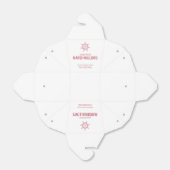 Kerstmonogram Snowflake Bedankdoosjes (Uitgevouwen)