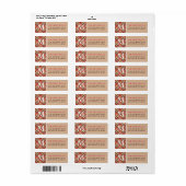 Kerstmonogram Tan Schotse ruit Vormgeving Adres Etiket (Full Sheet)