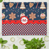 Kerstmonogram van koek theedoek (Gevouwen)