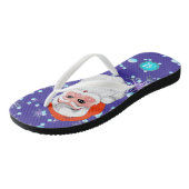 Kerstmonogram voor kerstmis met "Santa Claus & Sno Teenslippers (Schuin)
