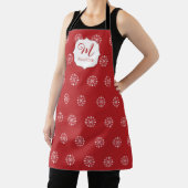 Kerstmonogrammen Cute Simple Snowflake Schort (Insitu)