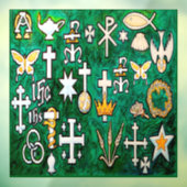 Kerstmonogrammen Raamsticker (Vel 3)