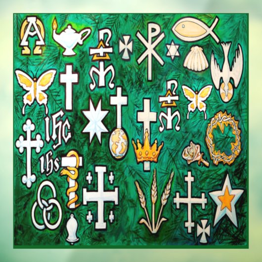 Kerstmonogrammen Raamsticker (Vel 3)