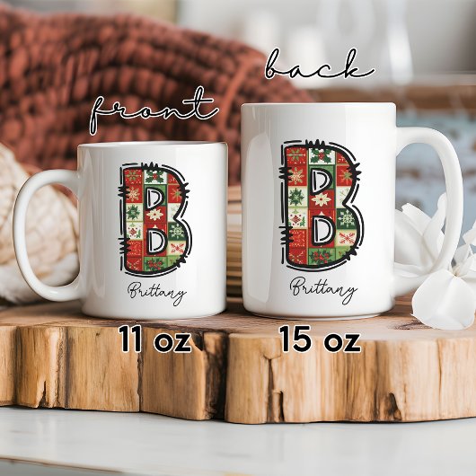 Kerstmonogrammok, Gepersonaliseerde naam mok