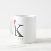 Kerstmonogrammok Koffiemok (Voorkant links)