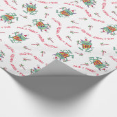 Kerstmonster met cadeau cadeaupapier (Hoek)