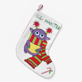 Kerstmonster met cadeau kleine kerstsok (Voorkant (Hangend))