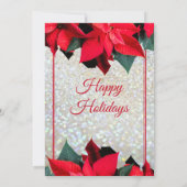 Kerstmooie rode bloemen Vakantie Kaart (Achterkant)