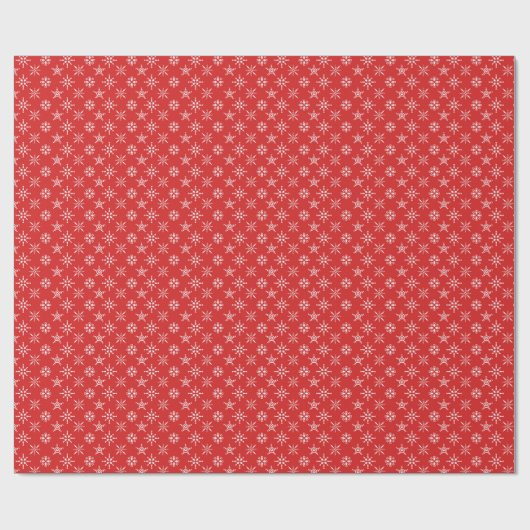 Kerstmooie rode witte legante Feestdagen Cadeaupapier (Vlak)
