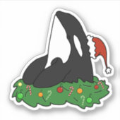 Kerstmoordenaar Whale Orca Sticker (Voorkant)
