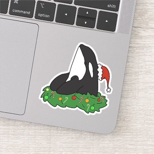 Kerstmoordenaar Whale Orca Sticker (Detail)