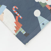 Kerstmoppen Bomen Blauw Groen Rood Fleece Deken (Hoek)