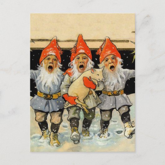 “Kerstmoppen” door Jenny Nystrom Briefkaart (Voorkant)