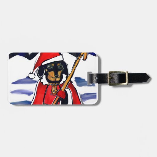 KERSTMOPPENTJE BAGAGELABEL (Voorkant horizontaal)