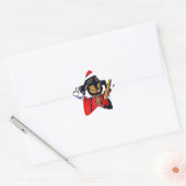 KERSTMOPPENTJE STER STICKER (Envelop)