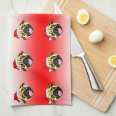 Kerstmops Theedoek (Quarter Fold)