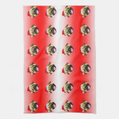 Kerstmops Theedoek (Verticaal)