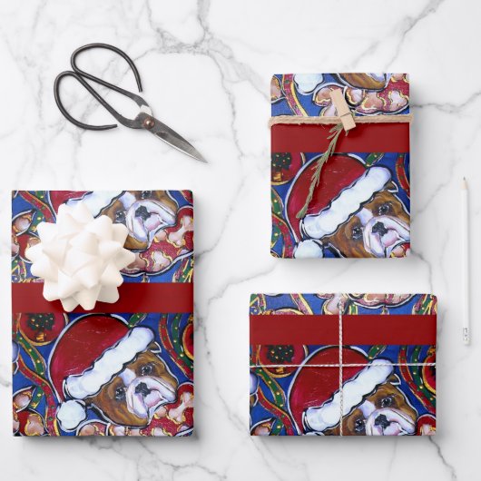 KERSTMOPSHOND INPAKPAPIER VEL (Voorkant)