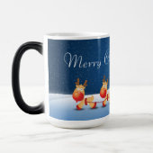 Kerstmorfine Mok/Kerstman en rendier Magische Mok (Links)