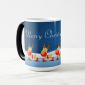 Kerstmorfine Mok/Kerstman en rendier Magische Mok (Voorkant links)