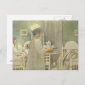 Kerstmorgen, café in Lasst Licht Hinin Feestdagenkaart (Voorkant / Achterkant)