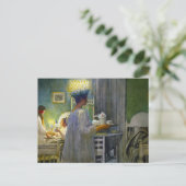 Kerstmorgen, de feestdag van Saint Lucy Feestdagenkaart (Staand voorkant)