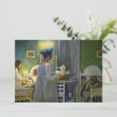 Kerstmorgen, de feestdag van Saint Lucy Kaart (Staand voorkant)