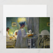 Kerstmorgen, de feestdag van Saint Lucy Kaart (Voorkant / Achterkant)