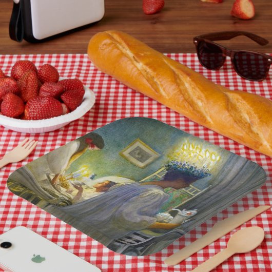 Kerstmorgen, de feestdag van Saint Lucy Papieren Bordje (Picknick)