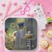 Kerstmorgen, de feestdag van Saint Lucy Papieren Bordje (Feest)