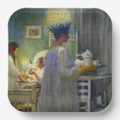 Kerstmorgen, de feestdag van Saint Lucy Papieren Bordje (Voorkant)