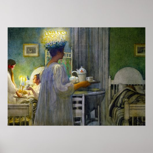 Kerstmorgen, de feestdag van Saint Lucy Poster (Voorkant)