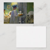 Kerstmorgen, de feestdag van Saint Lucy Visitekaartje (Voorkant / Achterkant)