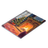 Kerstmorgen Open Haard Vakantie Waterverf Notitieboek (Linkerzijde)