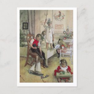 "Kerstmorgen" schilderij Zweedse Carl Larsson Feestdagenkaart