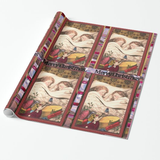 Kerstmorgen - Sweet Dreams Cadeaupapier (Uitgerold)