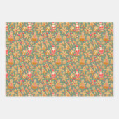 Kerstmoskeeën voor ontbijt inpakpapier vel (Voorkant)