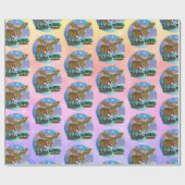 Kerstmoss kleiner print Inpakpapier (Vlak)