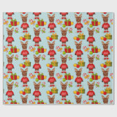 Kerstmoss Wrapping Papier (Vlak)