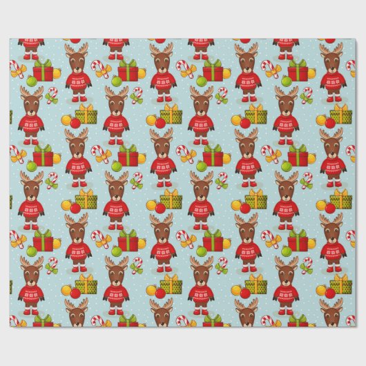 Kerstmoss Wrapping Papier (Vlak)