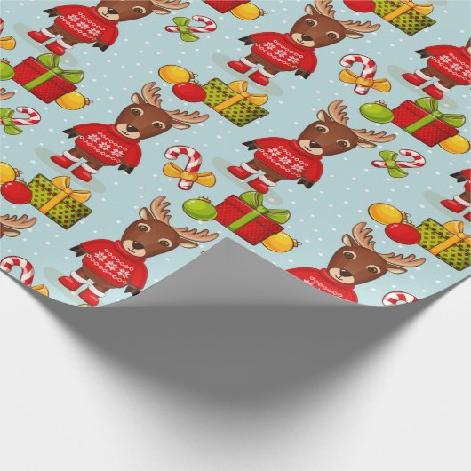 Kerstmoss Wrapping Papier (Hoek)